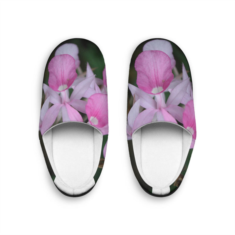 Pink Orchid Slippers | Indoor Floral Printed Slippers