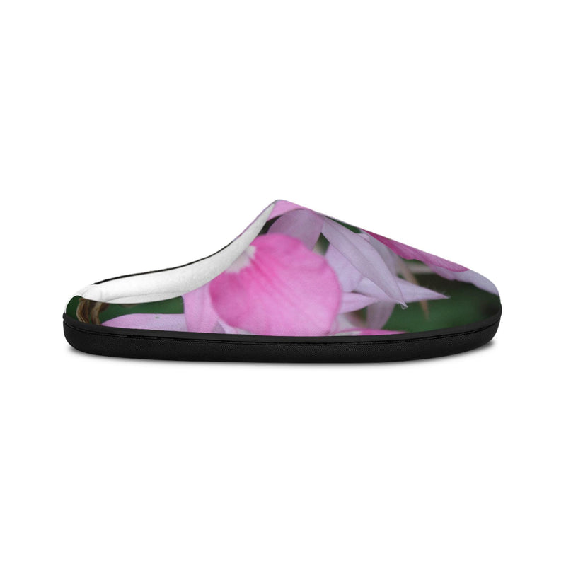 Pink Orchid Slippers | Indoor Floral Printed Slippers