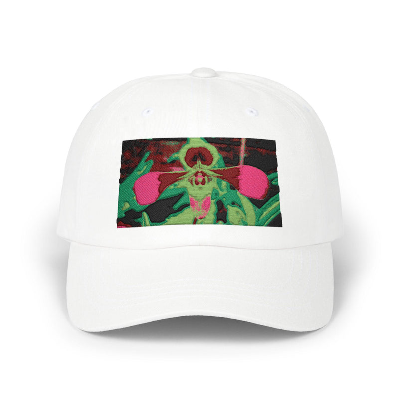 Orchid Botanical Embroidery Classic Dad Cap | Floral Plant Dadcap Paphiopedilum hirsutissimum