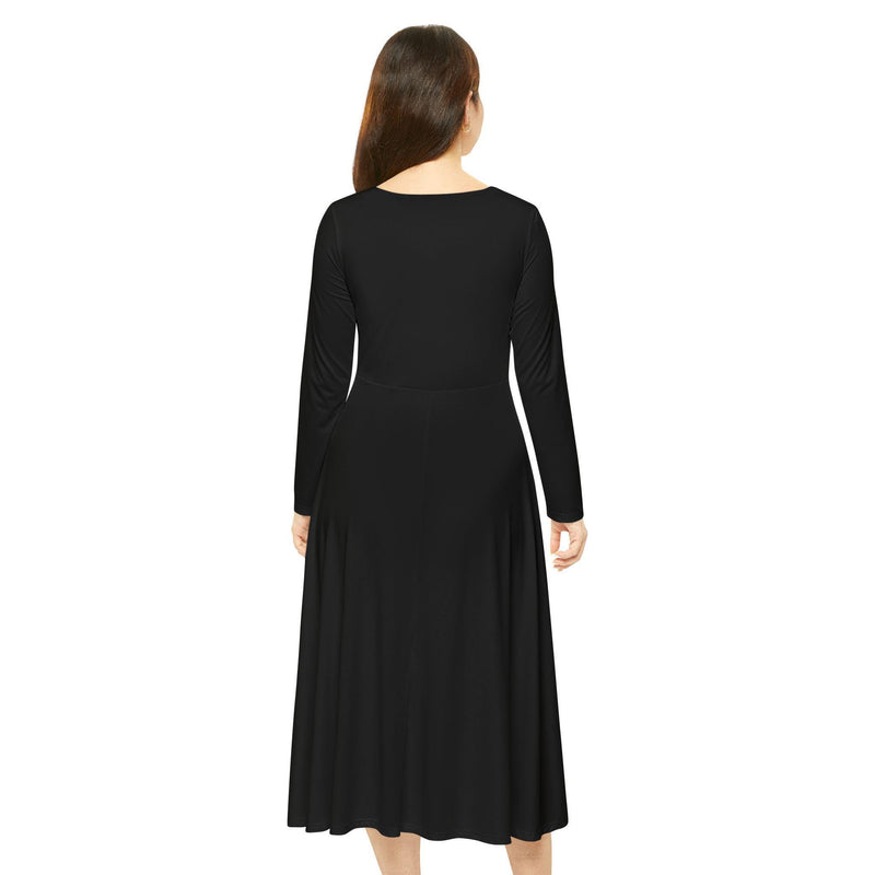 Orchid Ballet Long-Sleeve Dance Dress  Floral Center Print